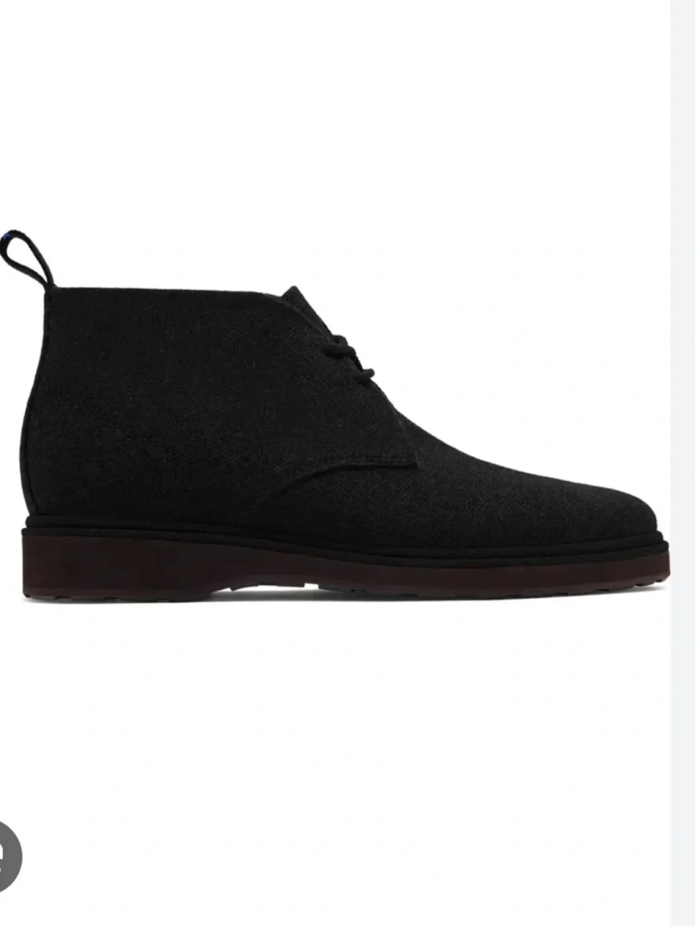 Rothy’s The Chukka Boot Black Men’s Size 12 NIB Sustainable Knit Lace Up Boot